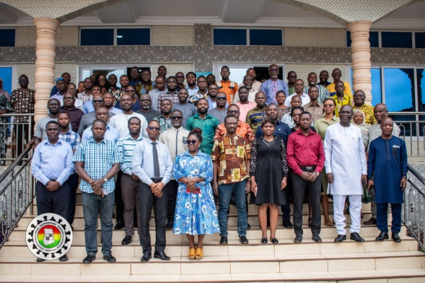 A group photo from one of the training workshops.