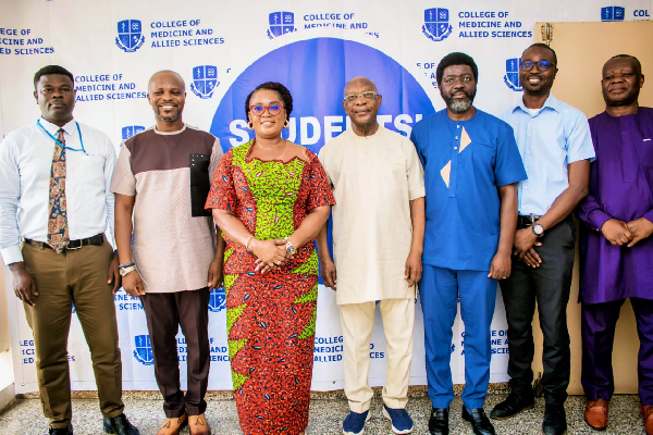 Rita Akosua Awatey with some of the leaders at the engagements