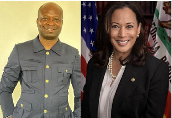 Apostle Cephas Quarshie and Kamala Harris