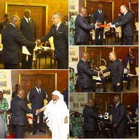 Akufo-Addo receiving the letters