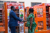 Dr. Yaw Osei Adutwum at the launch of 'Book-Booth'