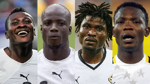 L-R Gyan, Appiah, Laryea and Painstil are former players of the Black Stars
