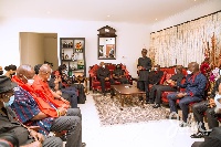 NDC executives at the residence of late Jerry John Rawlings