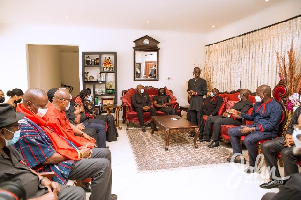 NDC executives at the residence of late Jerry John Rawlings