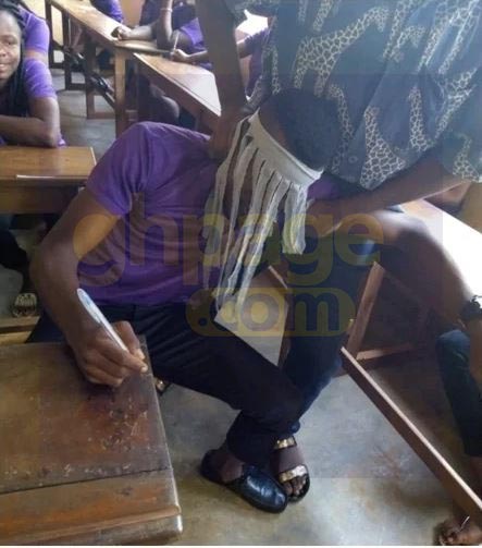 The young man was sent out of the exam hall by an invigilator before the commencement of the exam