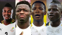 L-R Gyan, Muntari, Paintsil and Wakaso were dropped from the Black Stars after less playing time