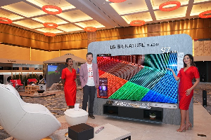 LG displayed its range of XBOOM speakers which deliver bold and loud sounds