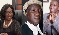 Chief Justice Georgina Theodora Wood, Attorney General Marietta Brew Appiah- Oppong and GBA boss