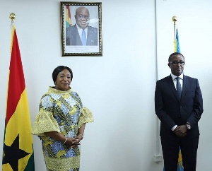 Shirley Ayorkor Botchwey and Dr Vincent Biruta, Foreign Affairs Minister for Rwanda