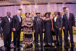 President Nana Akufo-Addo in group photograph with top Ghacem Executives and ambassadors
