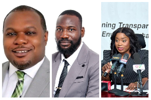 Dr. George Atta-Boateng (L), William Kofi Yirenkyi (M) and Genevieve Shirley Lartey, Esq (R)