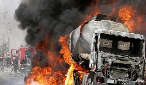 The truck exploded at the point of discharging  gas