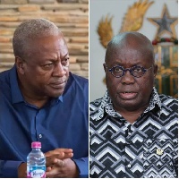 Former President, John Dramani Mahama and President Akufo-Addo