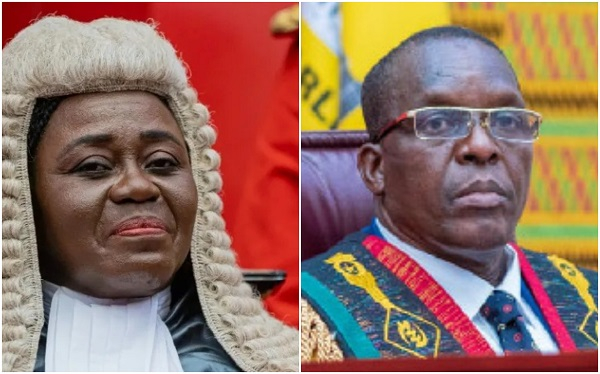 Chief Justice Gertrude Torkornoo and Speaker of Parliament Alban Bagbin