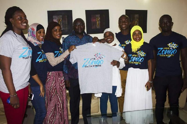 The Zongo Youth Month team with Vice President Dr. Mahamudu Bawumia