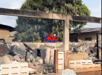 State of Henson Amponsah's house after the fire outbreak