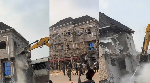 Watch as near-completed multi-storey building is demolished in Elubo