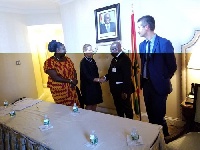 President Nana Addo Dankwa Akufo-Addo with UNOPS Executive Director Grete Faremo