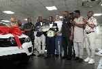 The Renault Kwid handed over to Charles Tetteh for emerging as the best boxer of the boxing league