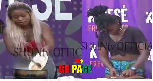 Actress Afia Odo and artiste Ebony battle it out at a cooking competition