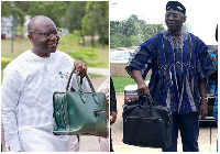 The arrival of Ofori-Atta (L) and Dr Amin Adam for budget presentations