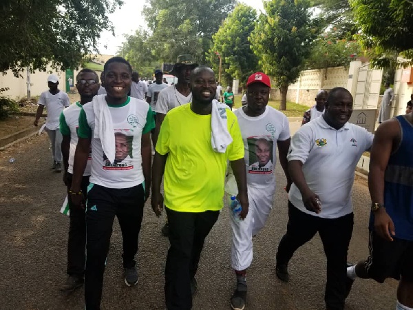 NDC National Youth Organiser and Deputy National Youth Organiser lead the walk to raise awareness