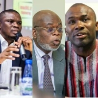Mustapha Ussif, James Clutse Avedzi and Prof. Peter Twumasi
