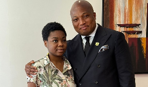 Minister for Foreign Affairs, Samuel Okudzeto Ablakwa (right) and Suzy Pinamang