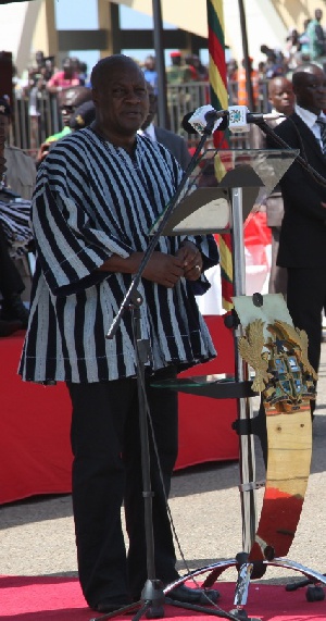 Mahama Addressing Parade
