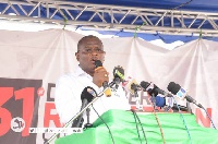 Sylvester Mensah addressing the 31st Revolution gathering