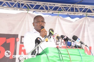 Sylvester Mensah addressing the 31st Revolution gathering