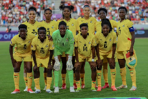 Players of the Black Queens before the game