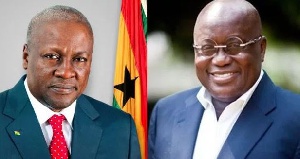 Former President, John Mahama and President Nana Akufo-Addo