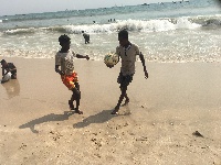Beaches in Greater Accra on Monday witnessed a dramatic turnout