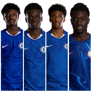 A photo of Ghanaian players at Chelsea