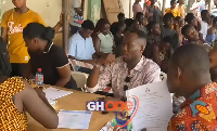 Agyemang-Badu registering his Voter's ID Card
