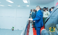 President Nana Akufo-Addo inspecting the project