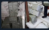 Some of the cocaine seized by NACOC