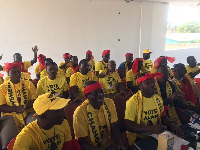 Some Movement of Change members at Memsonso Number 1 seated and listening to Alan Kyerematen