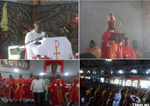 President Akufo-Addo commenced a 3-day work visit at the Holy Spirit Catholic Church, Sunyani