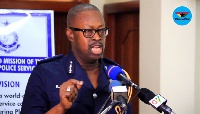 COP Nathan Kofi Boakye addressing the media at the CID conference room in Accra