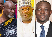 L-R: Samuel Sarpong, Limuna Muniru and Samuel Aboagye all perished in the helicopter crash