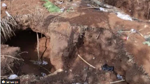 File photo of a galamsey site