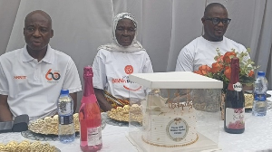 Ima Zenabu Dagomba Flanked By SSNIT Officials