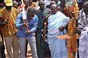 Isaac Agyapong during the groundbreaking ceremony