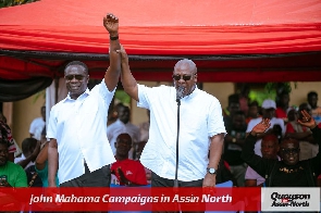 James Gyakye Quayson and John Dramani Mahama during campaigns