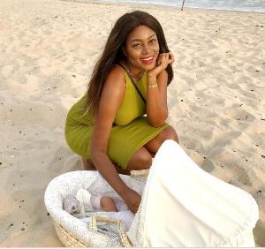 Yvonne Nelson and baby Ryn