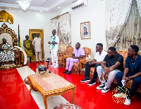 Sarkodie paid a courtesy call on the Asantehene, Otumfuo Osei Tutu II