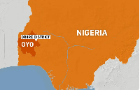 Photo of a map showing Oyo State