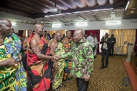 President Nana Addo Dankwa Akufo-Addo with Chiefs and Queen mothers of Ahafo